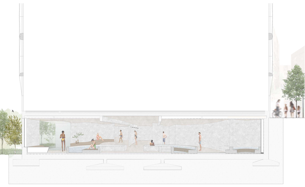 Bathhouse Visual | Section