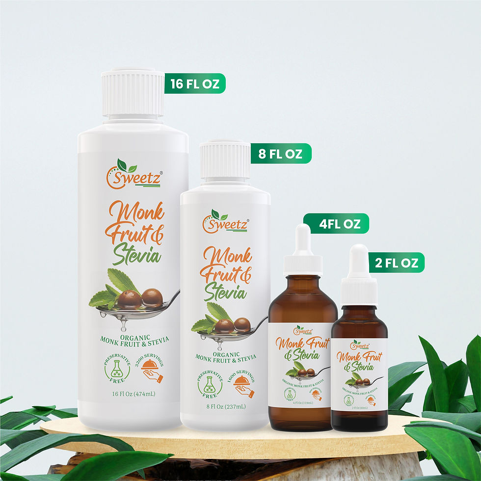 Thumbnail: MONK FRUIT & STEVIA (PRESERVATIVE FREE) - 16 FLOZ