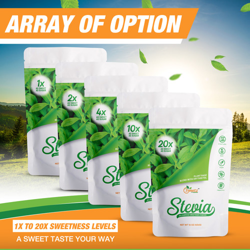 STEVIA & ERYTHRITOL | 4X SUGAR SWEETNESS | G - Sweetz Store