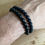 Thumbnail: Shiny Black Flamed Men Bracelet