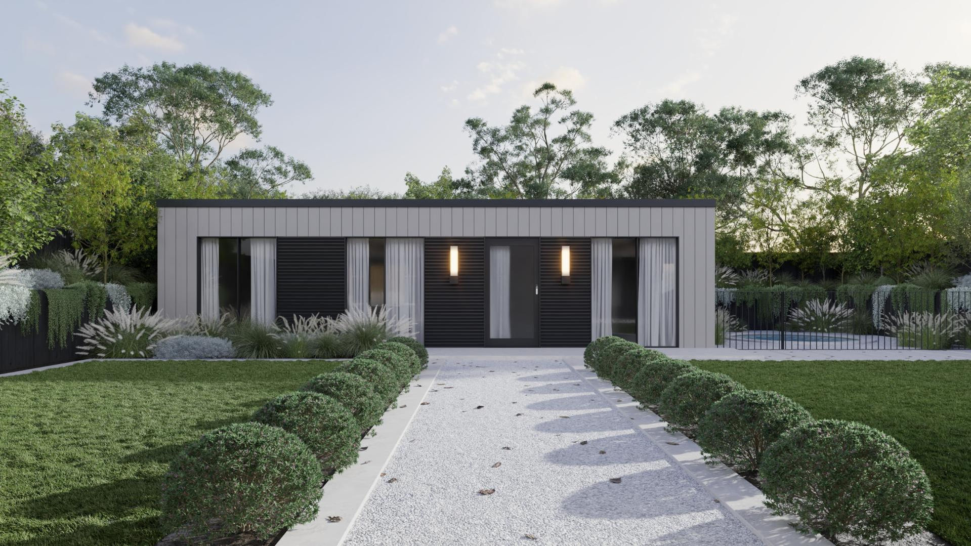 Portsea Granny Flat with Flat Roof, front view