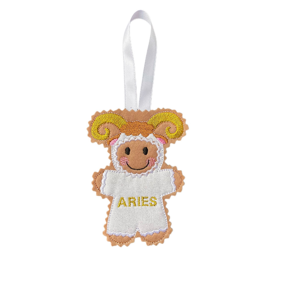 Aries Starsign Gingerbread Decoration
