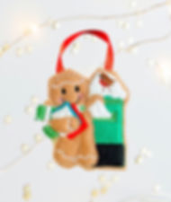 Irish Green Postbox Gingerbread Man Decoration 