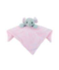 Pink Elephant Comforter / Personalised Keepsake / Newborn Baby Gift 