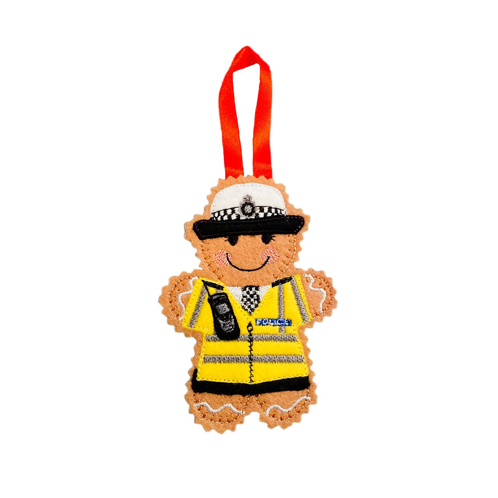 Traffic Police Officer Gingerbread Decoration