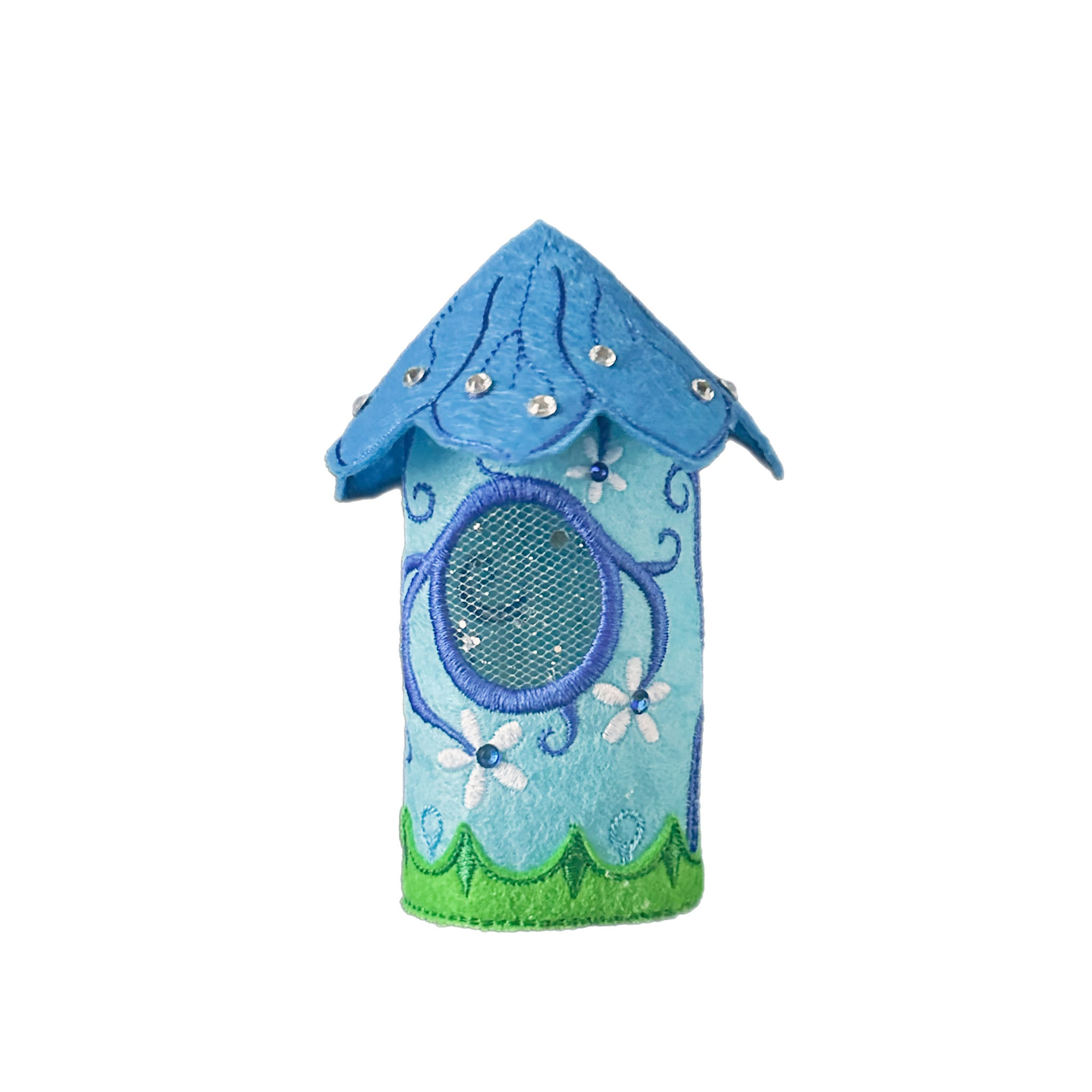 Blue Tea Light Fairy House