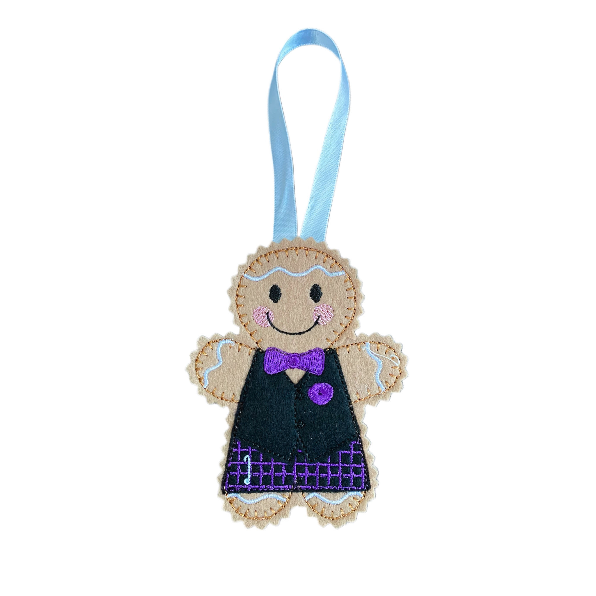 Scottish Wedding Groom Gingerbread Felt Decoration