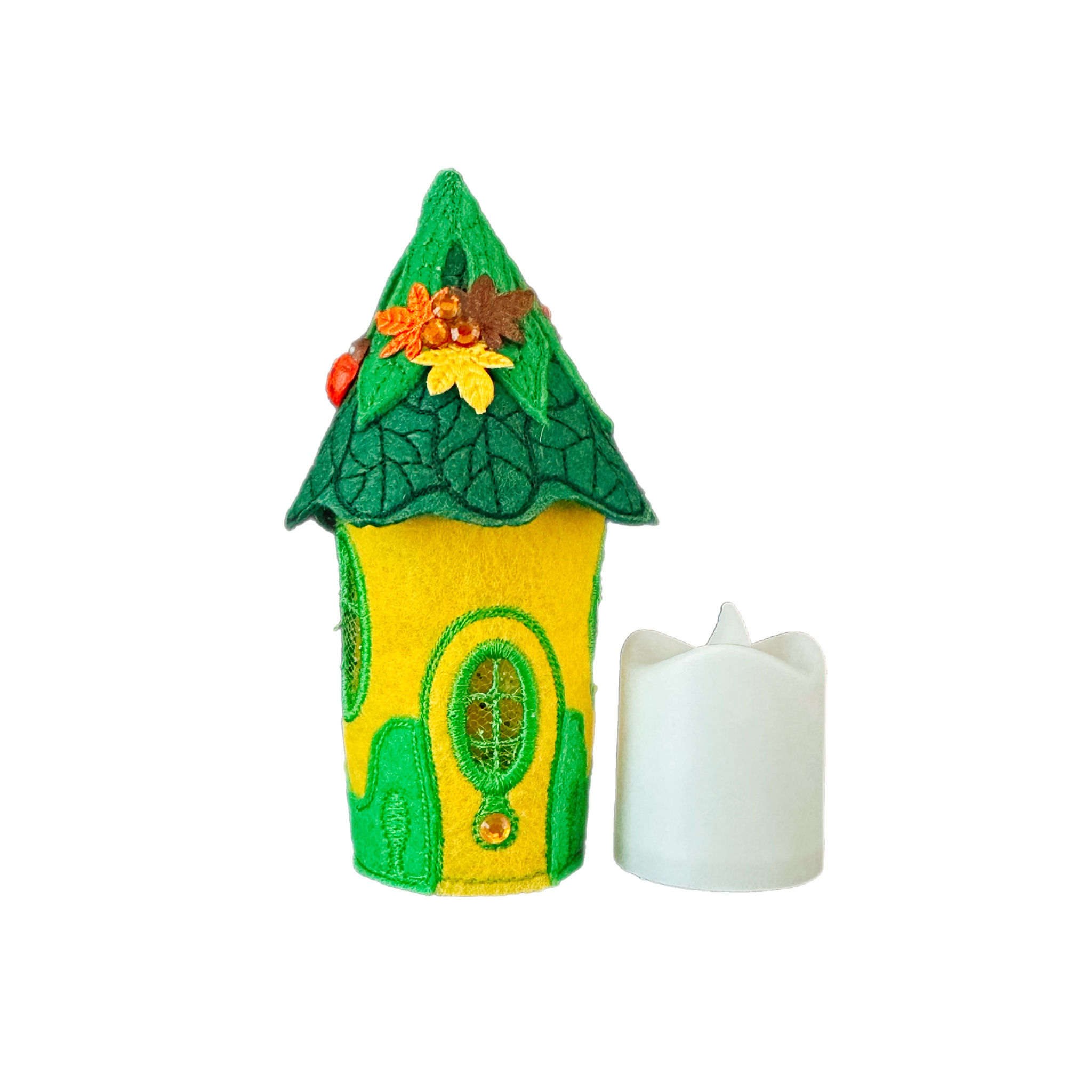 Yellow Tea Light Fairy House