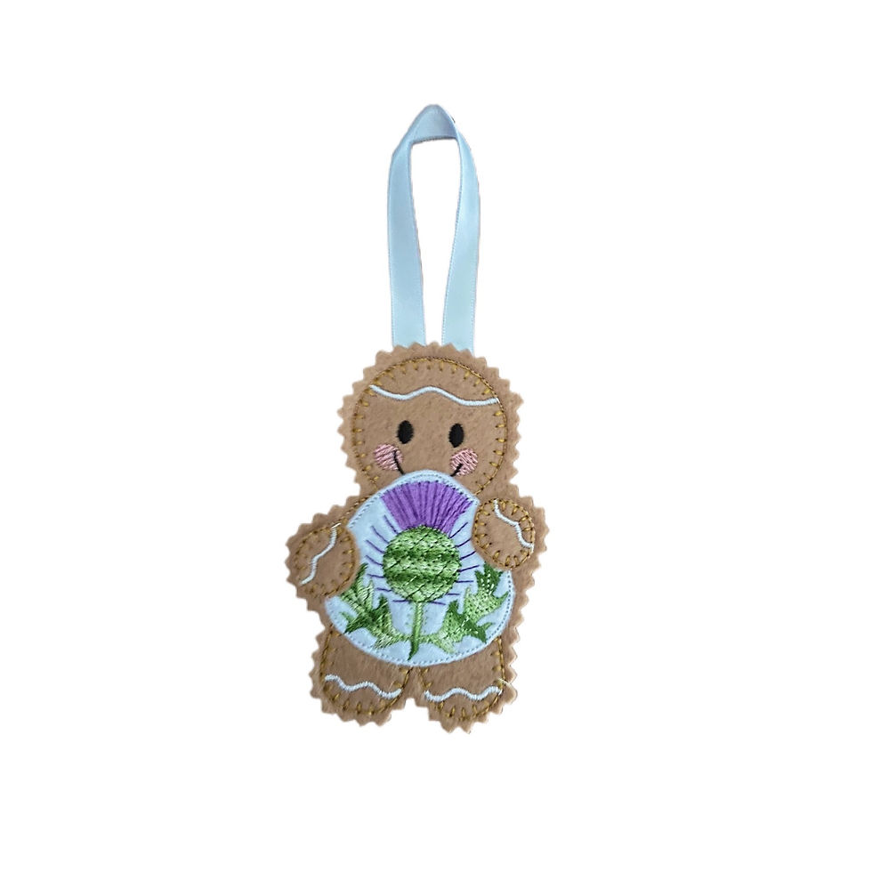 Scottish Thistle Gingerbread Decoration