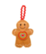 Rainbow Heart Gingerbread Decoration 