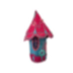 Thumbnail: Pink and Turquoise Flower Tea Light Fairy House