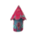 Thumbnail: Pink and Turquoise Flower Tea Light Fairy House