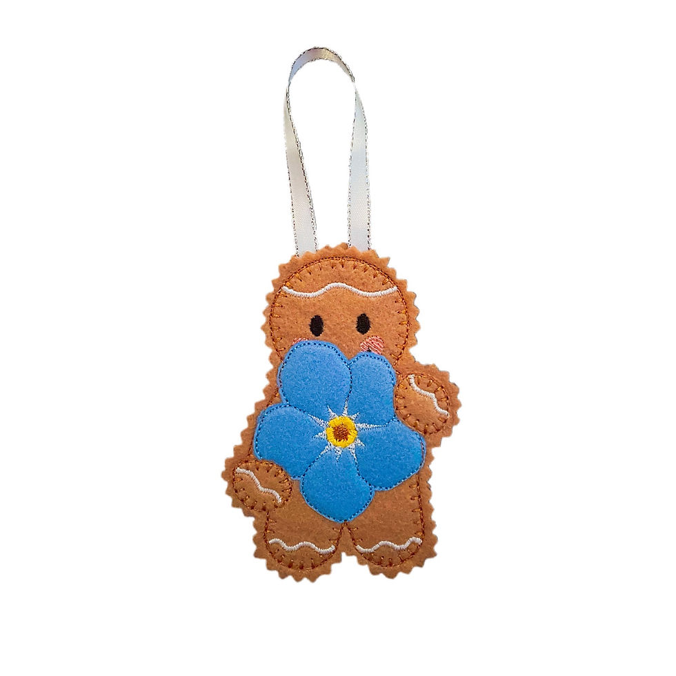 Forget-me-not Flower Gingerbread Decoration
