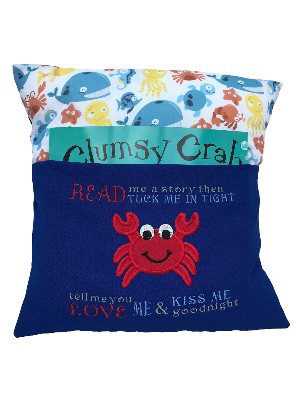 Thumbnail: Crab Sea Life Themed Book Cushion