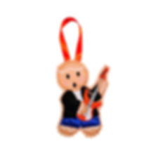 Gingerbread Electric Guitar Player Decoration 