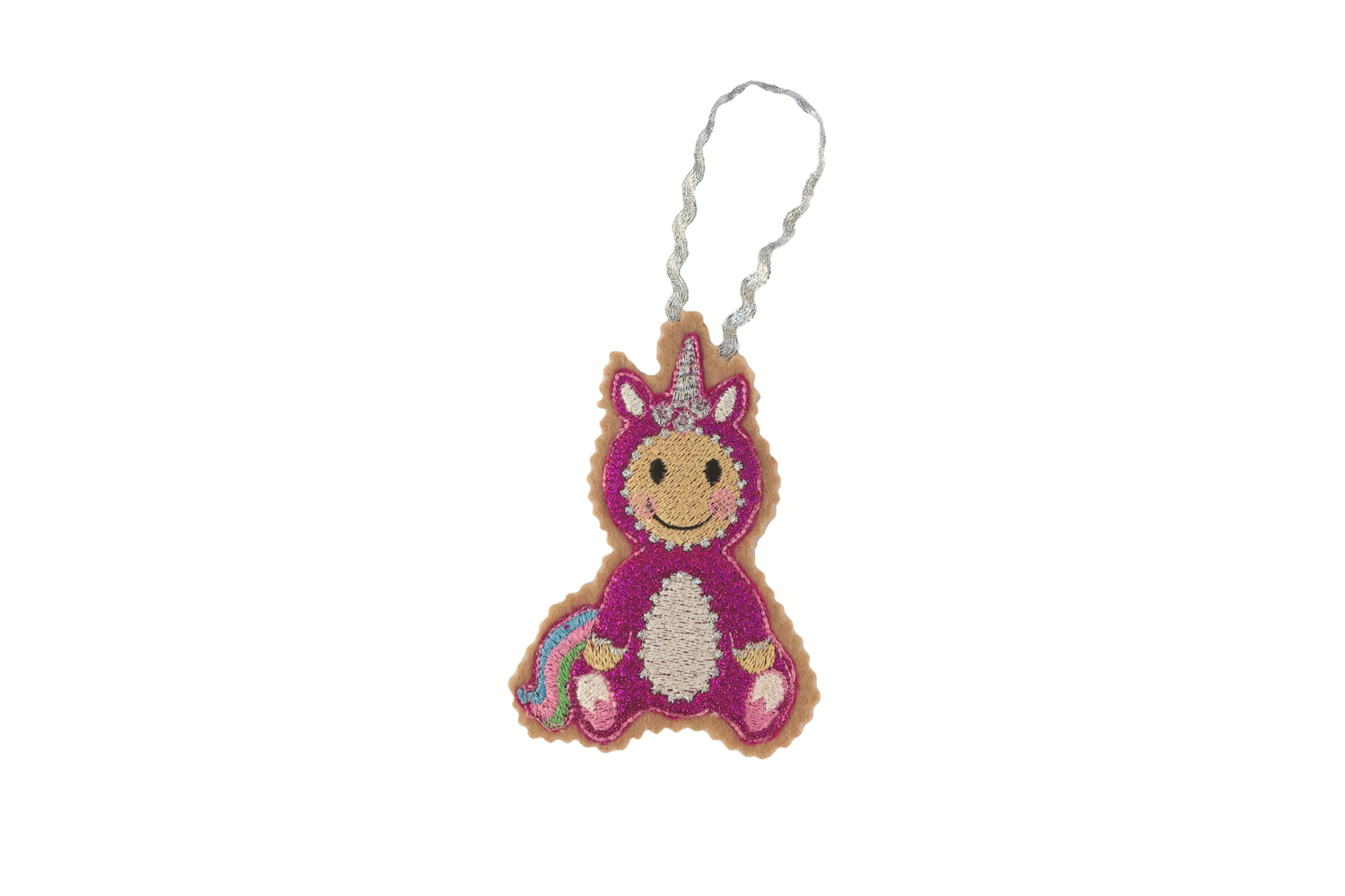 Pink Unicorn Gingerbread Decoration