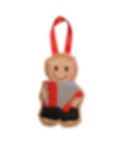 Gingerbread Accordian Player Decoration 