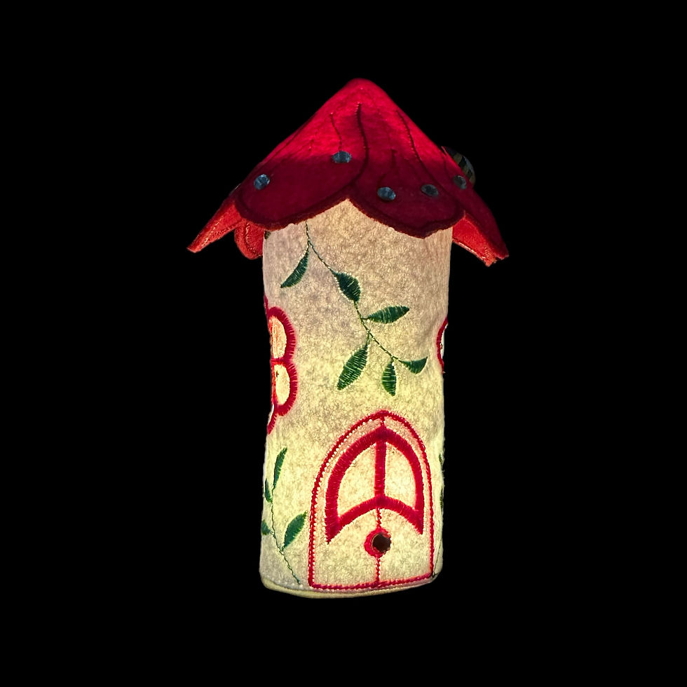 Thumbnail: Red Petal Flower Tea Light Fairy House