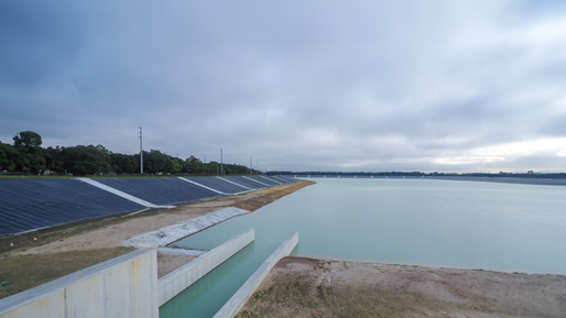 Boyette Road Reservoir under construction.