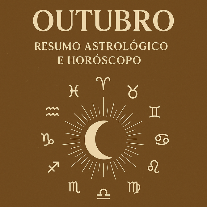 🔮 Resumo Astrológico de Outubro 2025 — Turbilhão do Meio do Mês e o horóscopo para os 12 signos do zodíaco