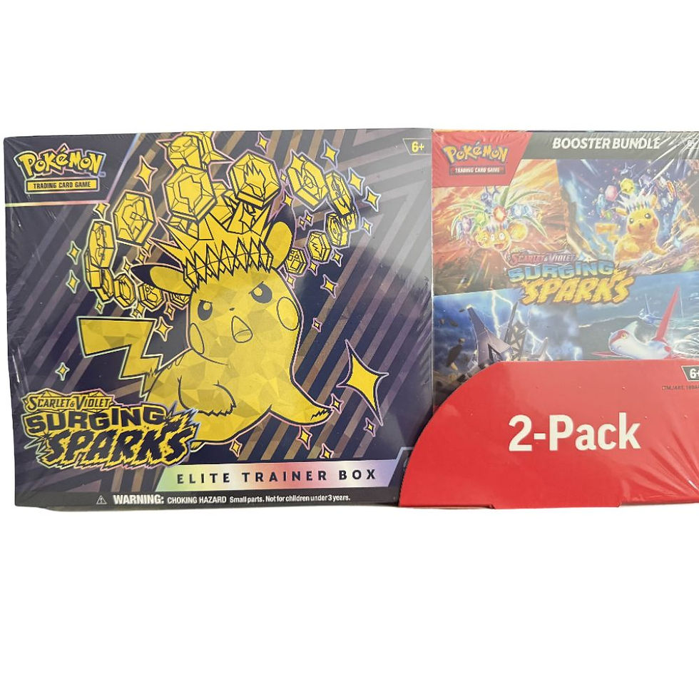 Pokemon Costco bundle  2 pack  surging sparks front view- Halloffametcg