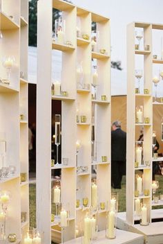 Decorating with candles for outdoor weddings