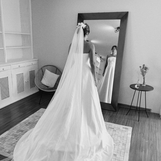 Prova do vestido feito sob medida