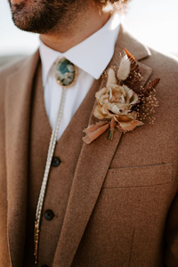 Full brown suit for groom