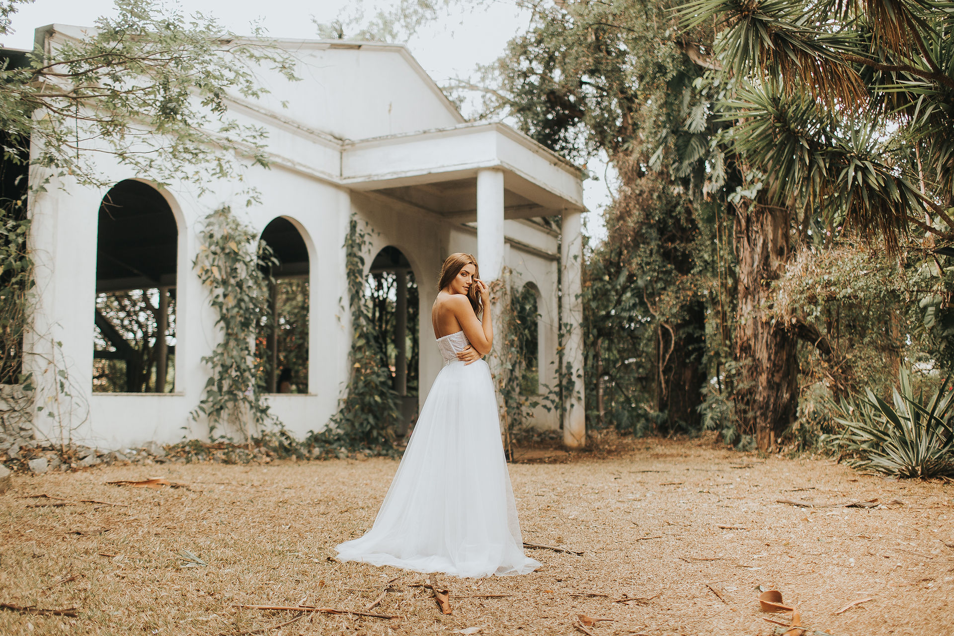 Vestido de noiva com tule princesa