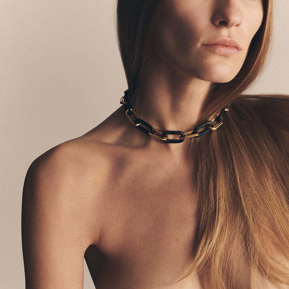 Miniatura: LALIQUE Empreinte Animale Necklace 12 Crystals