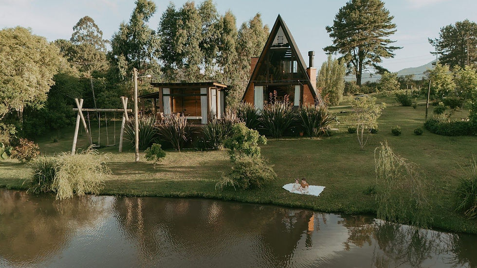 Cabana à beira do lago em Bom Retiro, na Serra Catarinense