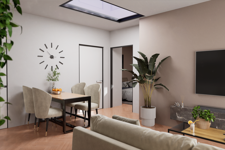 Menistenlaan stadskanaal, Groningen. Herontwikkeling van een vastgoed project. Extrude heeft 3D artist impressies gemaakt voor de voor verkoop en vastgoed marketing en promotie.