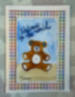 Thumbnail: "CUSTOM BEAR"  Hand-painted watercolor greeting card