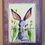 Thumbnail: Bunny, Easter Hand-painted watercolor greeting card