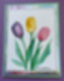 tulip hand-painted watercolor greeting card