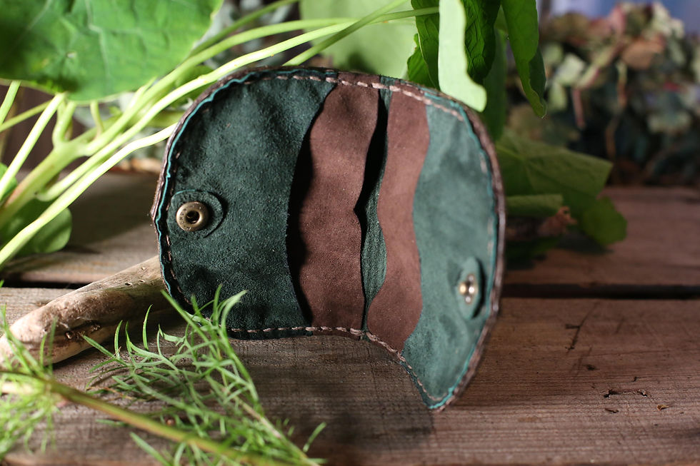 Thumbnail: Tortoiseshell butterfly porte monnaie | Handtooled | Handpainted | Beara Belts