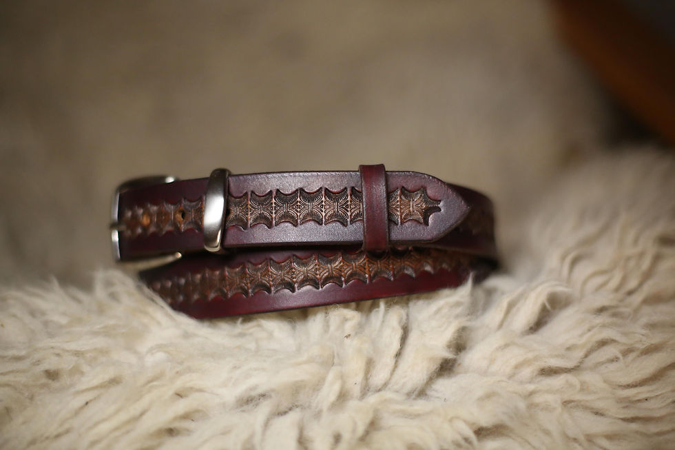 Thumbnail: Brown Belt Hand Tooled | Beara Belts | 30mm wide | XT30-019