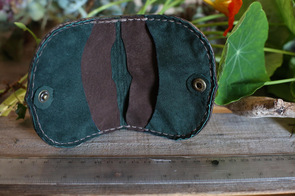 Thumbnail: Tortoiseshell butterfly porte monnaie | Handtooled | Handpainted | Beara Belts
