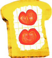 Tomato Toast Illustration