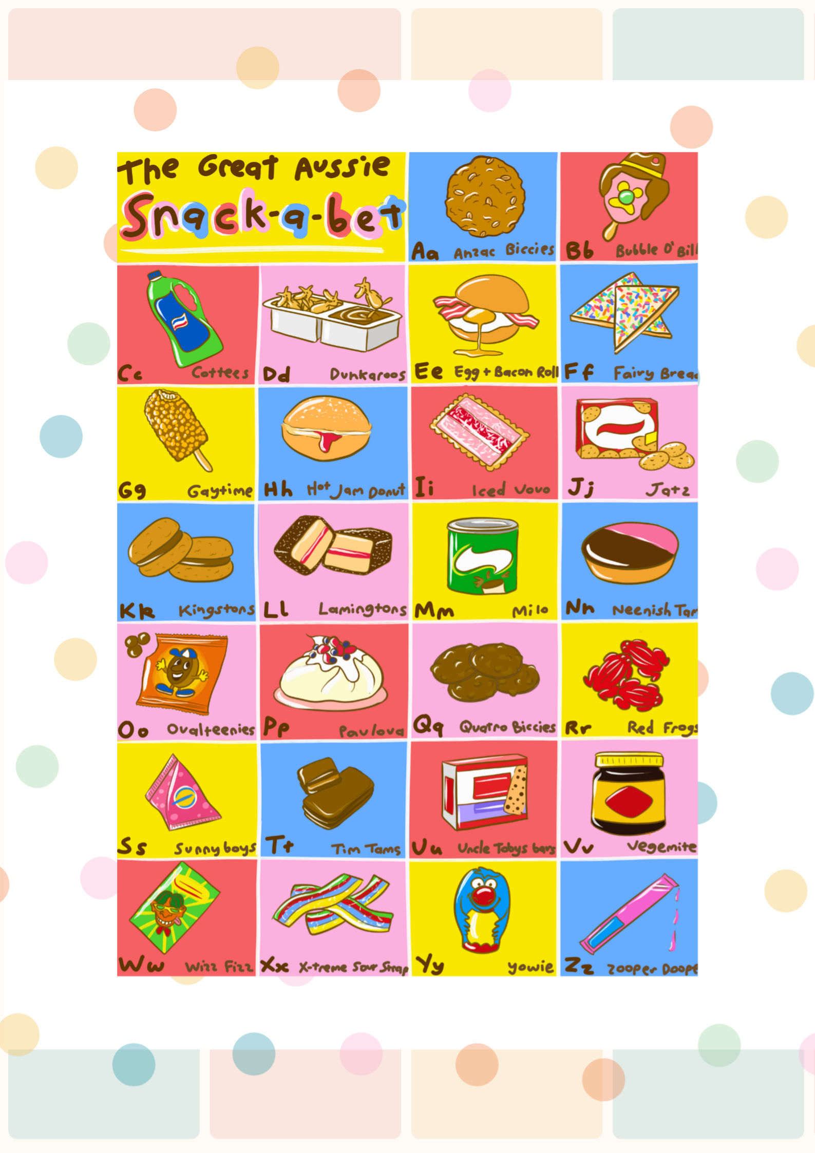 The Great Aussie Snack-a-bet Print