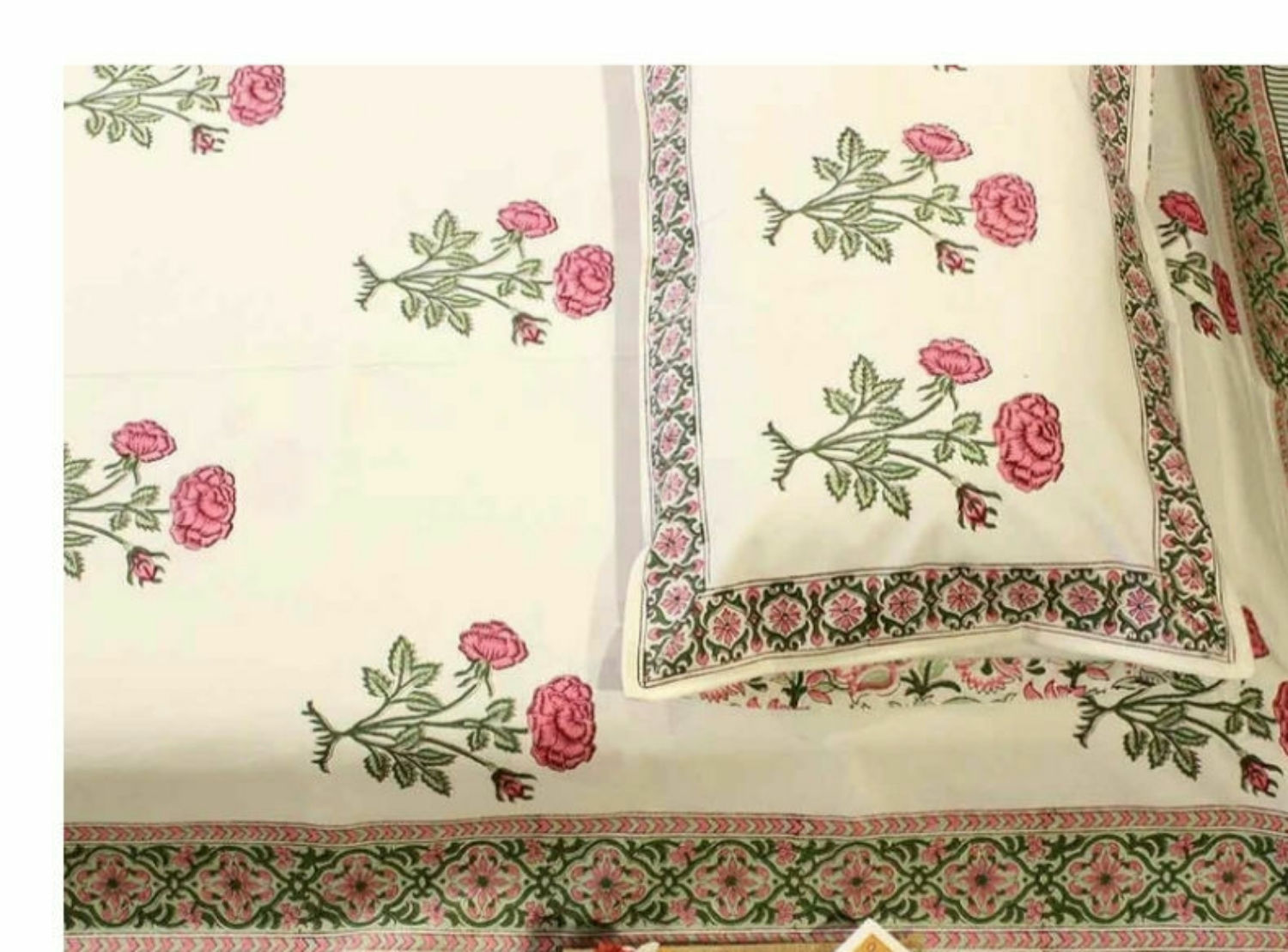 Gulaabo Premium Hand Block Printed Bedcovers - Super king size
