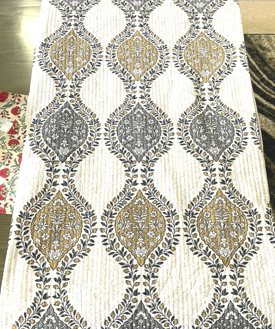 Block Printed Quilted Bedcovers - Reversible