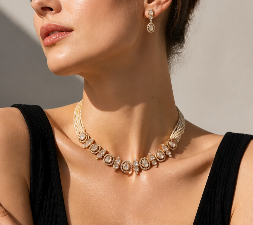 Premium Polki set - with earrings