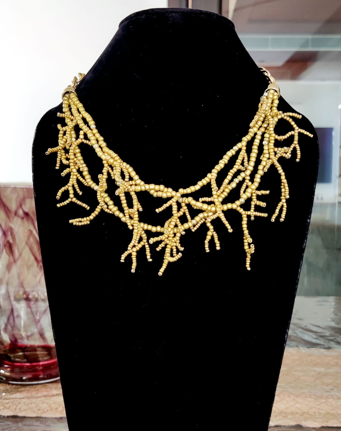 Unique Twisted Gold Necklace 
