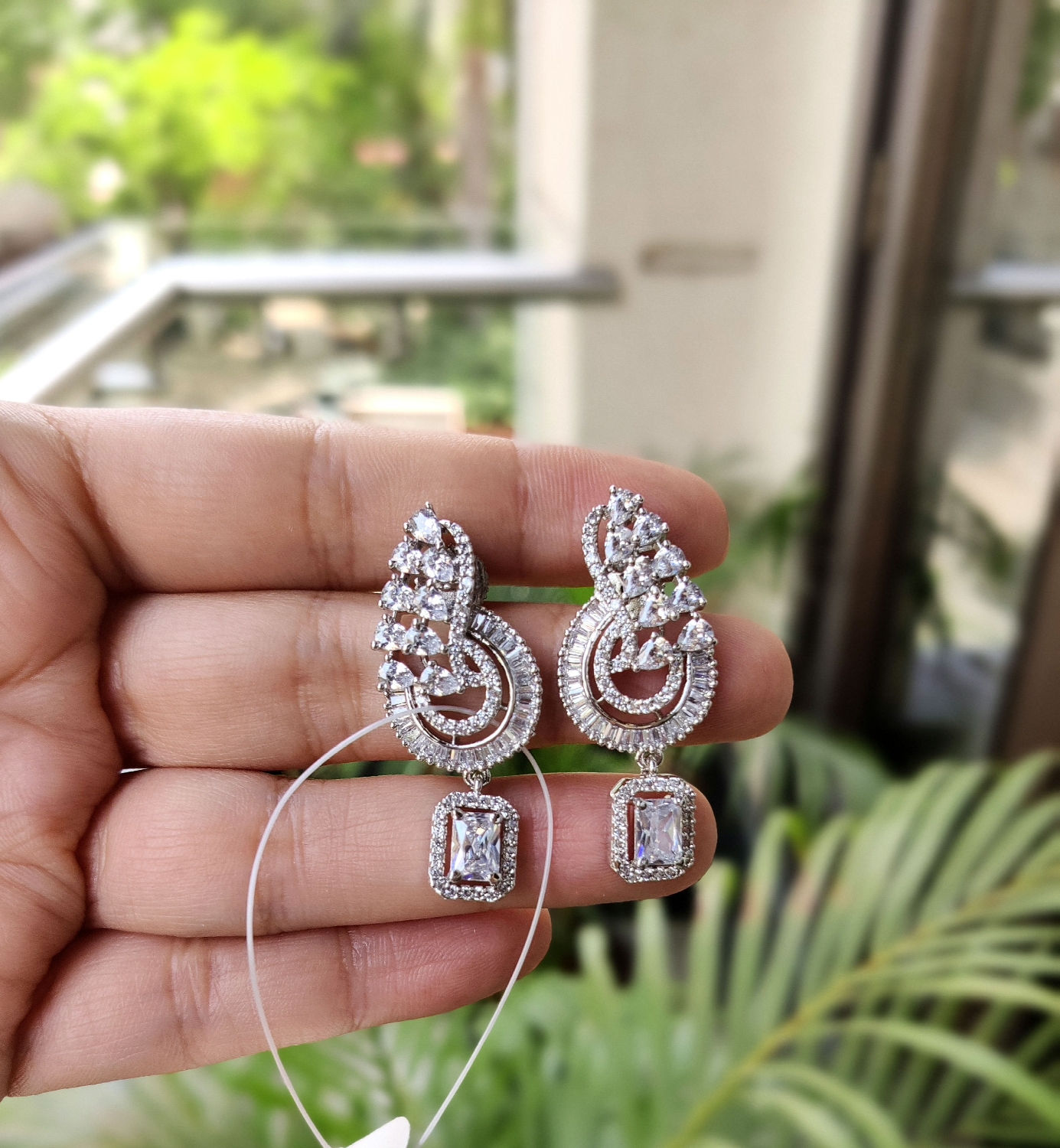 Bagets and Marquis Earrings - solitaire drops