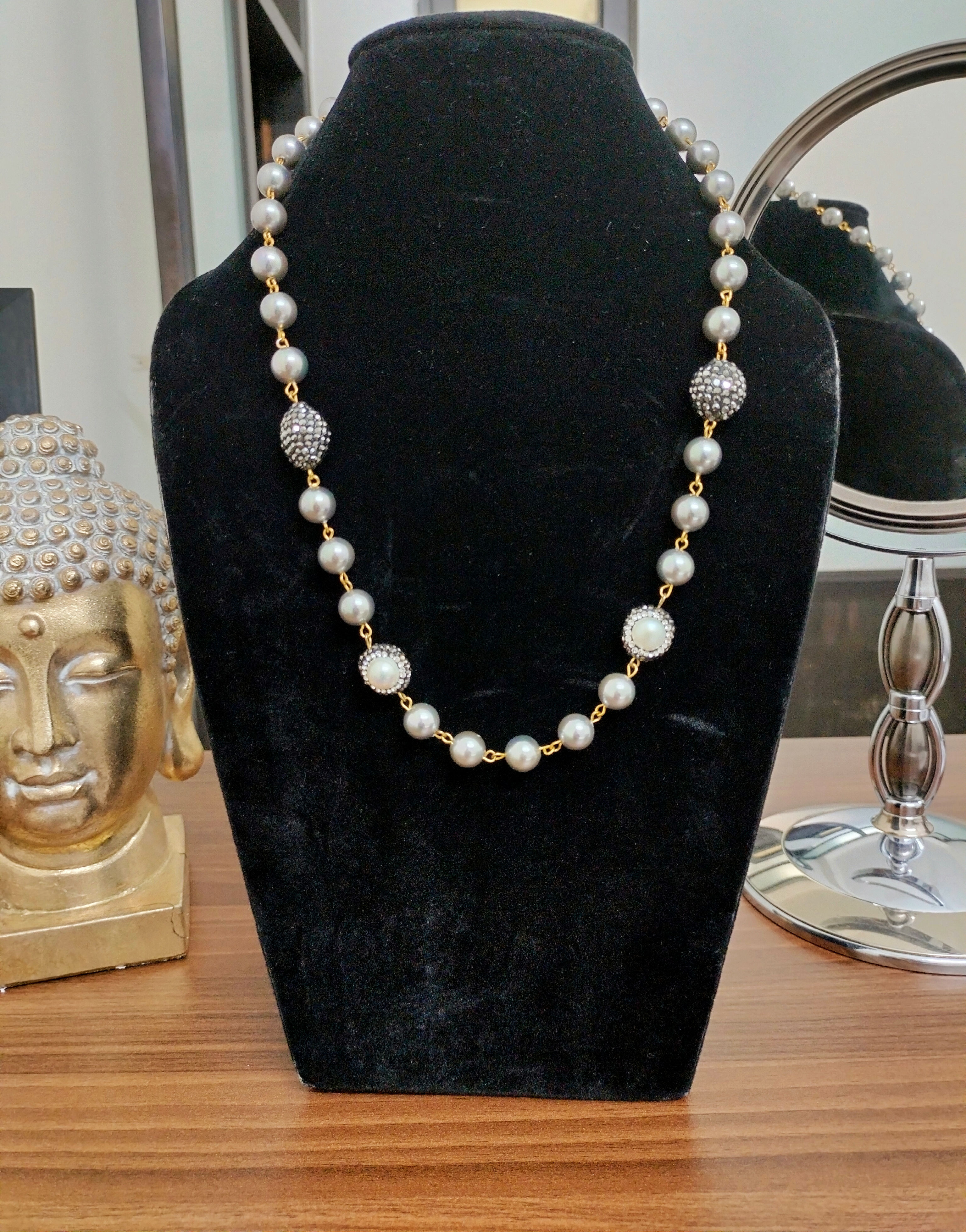  Beaded String Necklace 