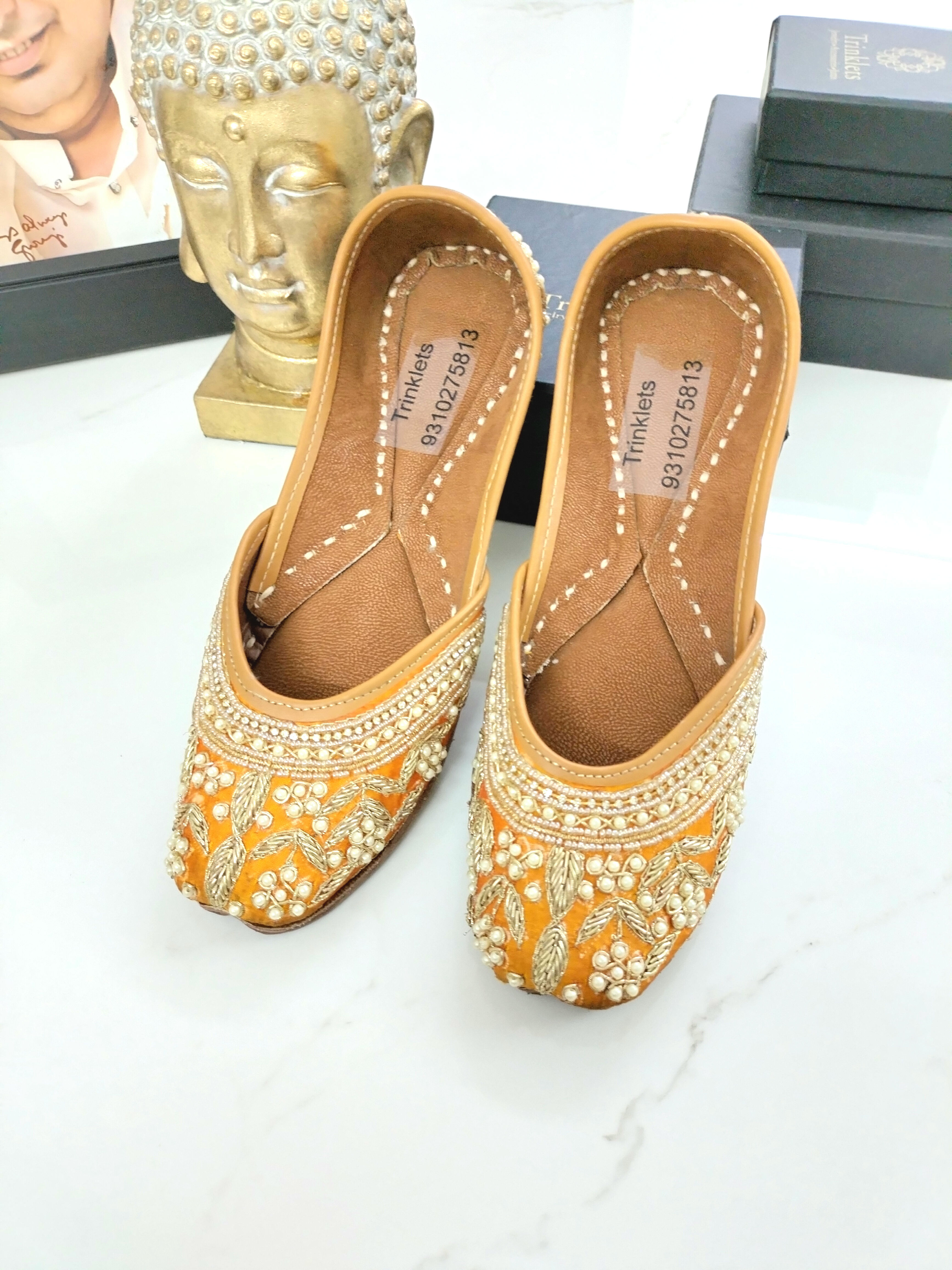 Orange Charm Double Cushioned Jutti
