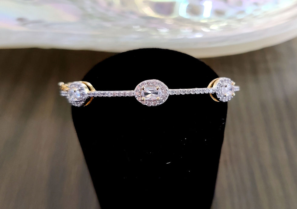 Thumbnail:  Classic Solitaire Diamond Bracelet - with clip adjustable 