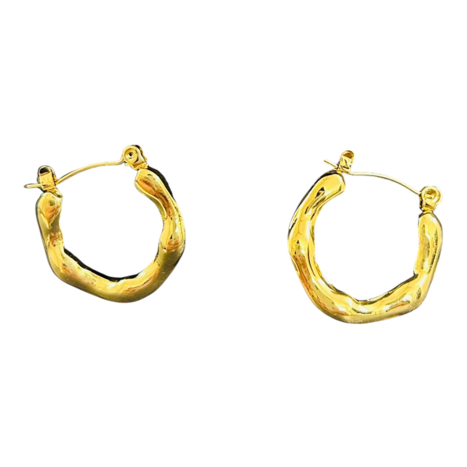 Gold hoop earrings Balis - gold plated