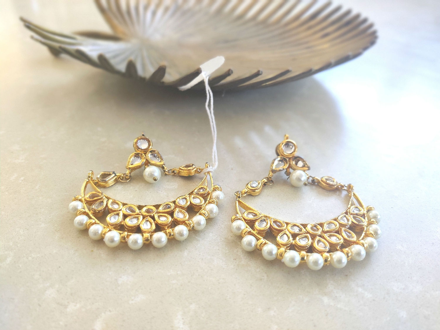 Gold and Polki Earrings